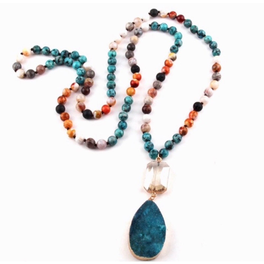 Anthropologie Stunning Beaded Quartz Necklace NWOT NO OFFERS
